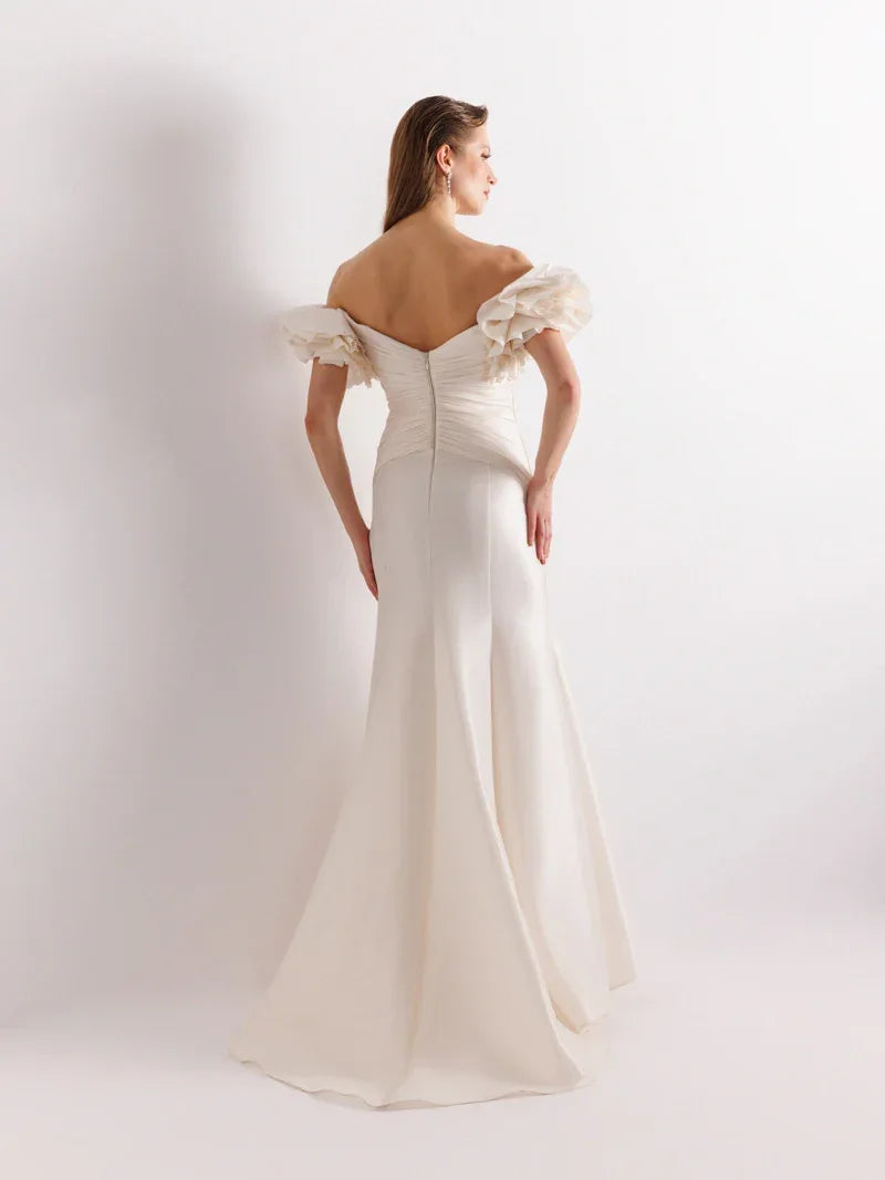 A25069-Balon Kollu Balık Abiye Elbise - Kenzel