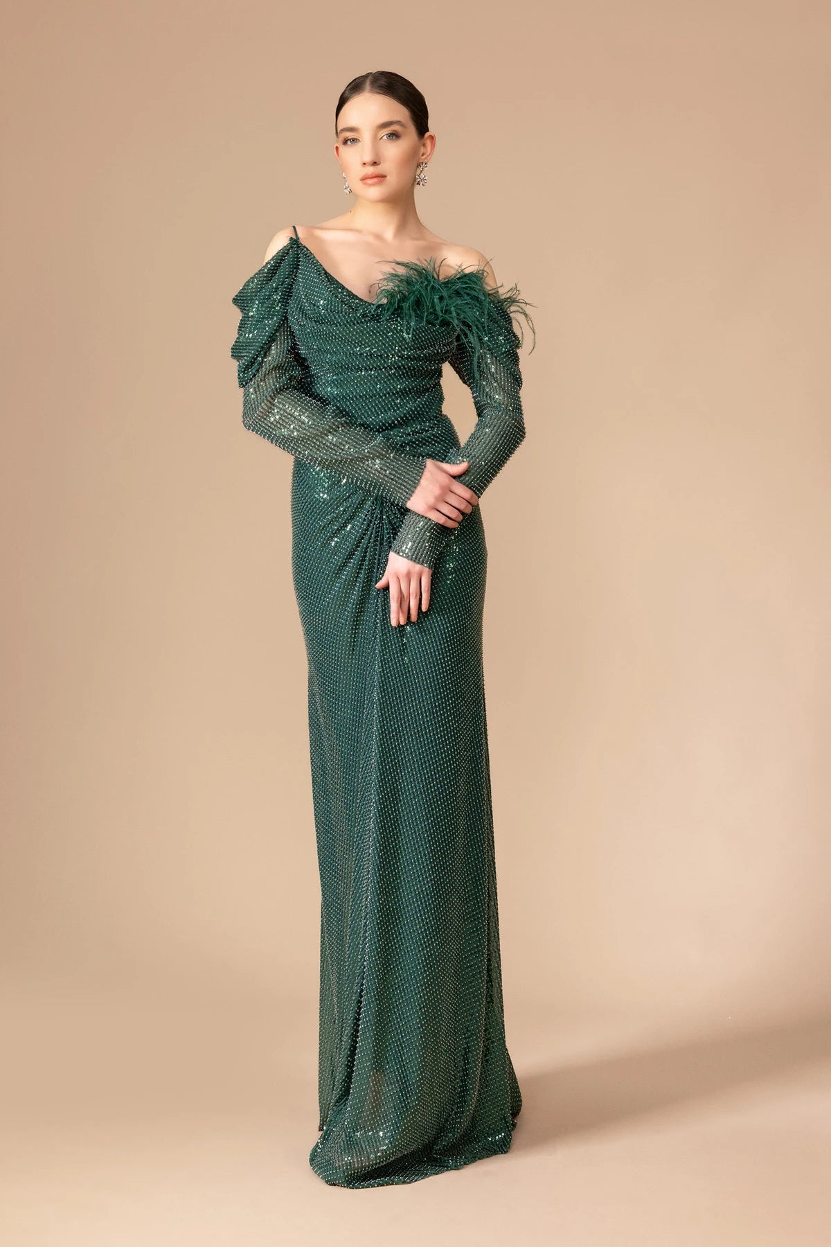 7103-otrisli-payet-kumas-uzun-elbise