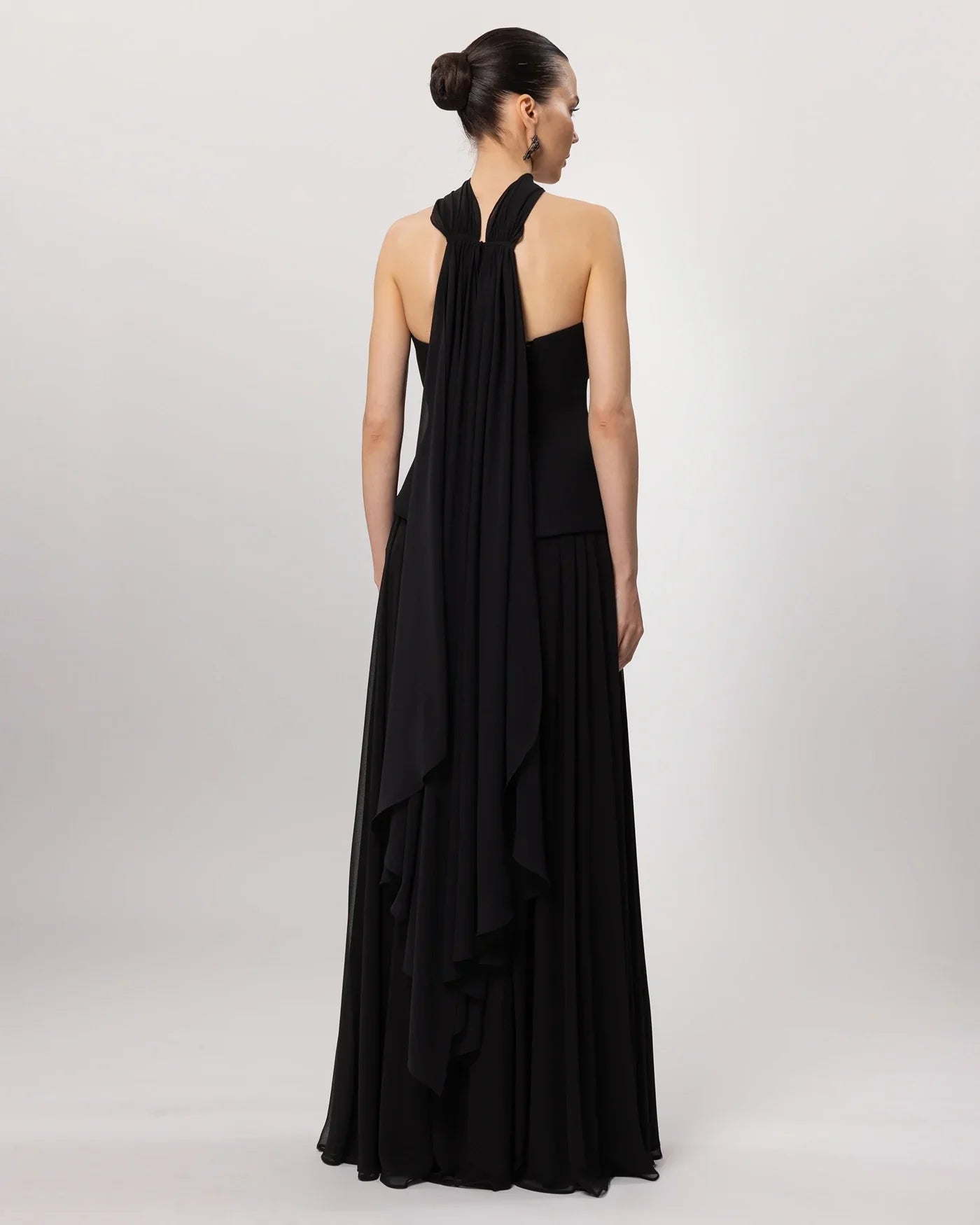 A26178-Peplum Detaylı Straplez Abiye - Kenzel